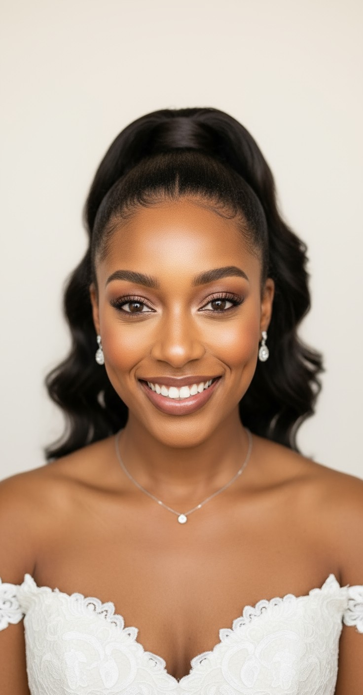 After Ponytail Bridesmaid Hair